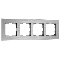 Рамка из металла на 4 поста АluMax алюминий W0043506