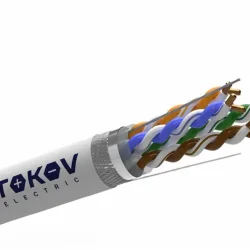 Кабель витая пара SF/UTP 4х2х24AWG(0.52мм) кат.5E нг(А)-HF (LSZH) indoor Fluke tested 305м (м) PRO TOKOV ELECTRIC TKP-C06-SF-42-5E-305-LSZH