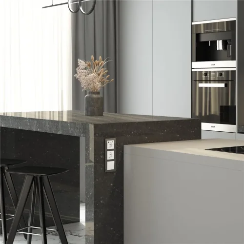 Розетка с заземлением, шторками и USB тип A+C (белый акрил) W1171741 - фото 2