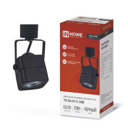 Светильник трековый TR-GU10-TL 8SB под GU10 квадрат черный IN HOME