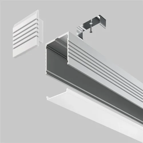 Алюминиевый профиль накладной 35×35 (Серебро, 2 м), ALM-3535A-S-2M (Серебро) - фото 7