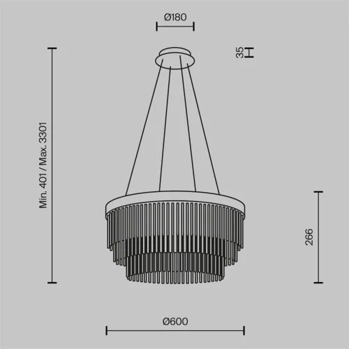 Подвесной светильник Trove 2700-3500К 40Вт (Латунь) - фото 6