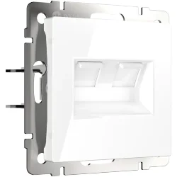 Розетка двойная Ethernet RJ-45 (белая) W1181101
