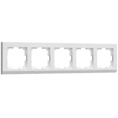 Рамка из поликарбоната на 5 постов Stark белый W0051801 - фото