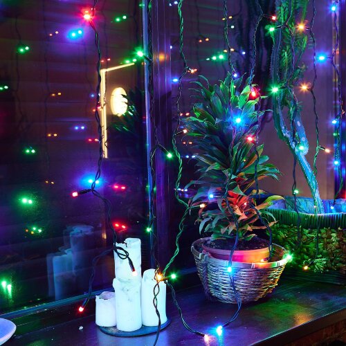 ULD-C2030-240-TBK MULTI IP67 Занавес светодиодный с эффектом мерцания, 3х2м, Соединяемый, 240 светодиодов, Разноцветный свет, Провод черный. - фото 10