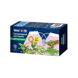 ULT-P37-24W-SPLE-TM-60 IP40 WHITE TWIN Светильник для растений светодиодный с таймером, на прищепке, Спектр для фотосинтеза, TM Uniel