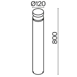 Ландшафтный светильник Ольтен / Olten 3000K 12Вт IP 65 (Графит) O591FL-L12GF3K1