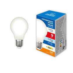LED-A60-9W-4000K-E27-FR-SLF Лампа светодиодная, Форма A, матовая, Белый свет 4000K