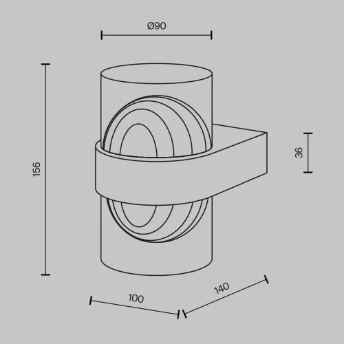 Настенный светильник (бра) Sacramento 3000К 10Вт (Латунь) - фото 5