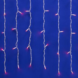 ULD-C2030-240-SWK RED IP67 Занавес светодиодный со статическим свечением, 3х2м, Соединяемый, 240 светодиодов, Красный свет, Провод белый.