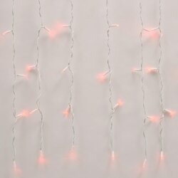 ULD-C2030-240-SWK RED IP67 Занавес светодиодный со статическим свечением, 3х2м, Соединяемый, 240 светодиодов, Красный свет, Провод белый.