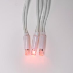 ULD-C2030-240-SWK RED IP67 Занавес светодиодный со статическим свечением, 3х2м, Соединяемый, 240 светодиодов, Красный свет, Провод белый.