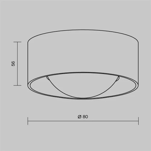Потолочный светильник Lumina 3000К 7Вт IP 65 (Черный) - фото 8