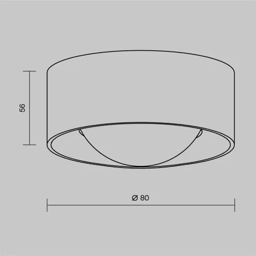 Потолочный светильник Люмина / Lumina 3000К 7Вт IP 65 (Черный) O498CL-L7B3K - фото 8