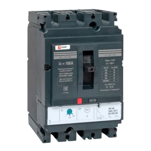 Выключатель автоматический 3п 160/160А 36кА ВА-99C Compact NS PROxima EKF mccb99C-160-160 - фото