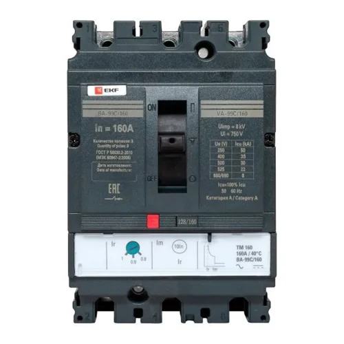 Выключатель автоматический 3п 160/160А 36кА ВА-99C Compact NS PROxima EKF mccb99C-160-160 - фото 2