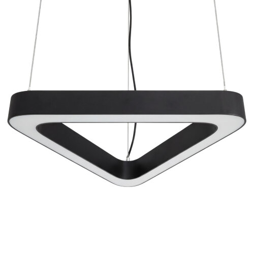 ULO-K11B 50W-4000K-T70 IP40 BLACK Светильник линейный светодиодный подвесной, Треугольник, 70см, Белый свет 4000К, 5600Лм, Алюминий, Цвет чёрный, TM Uniel - фото 2