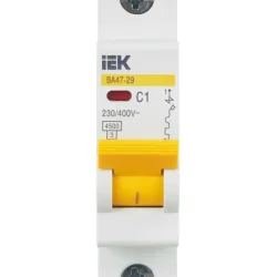 Выключатель автоматический модульный 1п C 1А 4.5кА ВА47-29 KARAT IEK MVA20-1-001-C