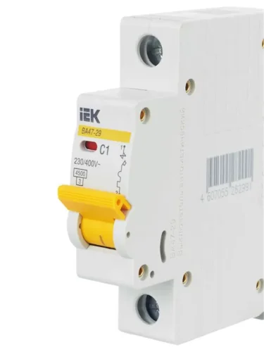 Выключатель автоматический модульный 1п C 1А 4.5кА ВА47-29 KARAT IEK MVA20-1-001-C - фото 8