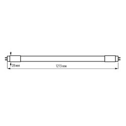 LED-T8-18W-6500K-G13-FR-FIX-SLS Лампа светодиодная, Форма T8, матовая, Дневной свет 6500K