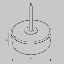 Диммер монохромный для выключателя 1 зона (Черный) 711038
