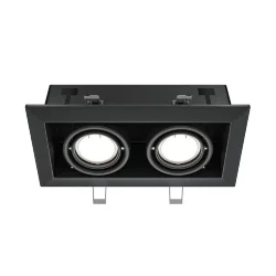 Встраиваемый светильник Metal Modern GU10 2x10Вт (Черный)