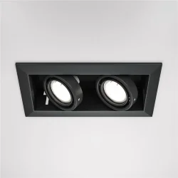 Встраиваемый светильник Metal Modern GU10 2x10Вт (Черный)