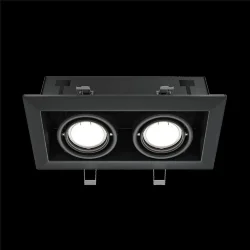 Встраиваемый светильник Metal Modern GU10 2x10Вт (Черный)