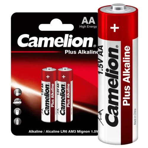 Элемент питания алкалиновый AA/LR6 1.5В Plus Alkaline LR6-BP2 BL-2 (блист.2шт) Camelion 1652 - фото 2
