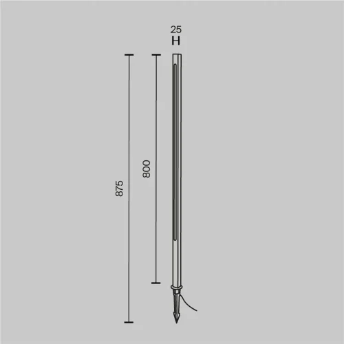 Ландшафтный светильник Опора / Pole 3000K 12Вт IP 65 (Графит) O440FL-L12GF3K - фото 15