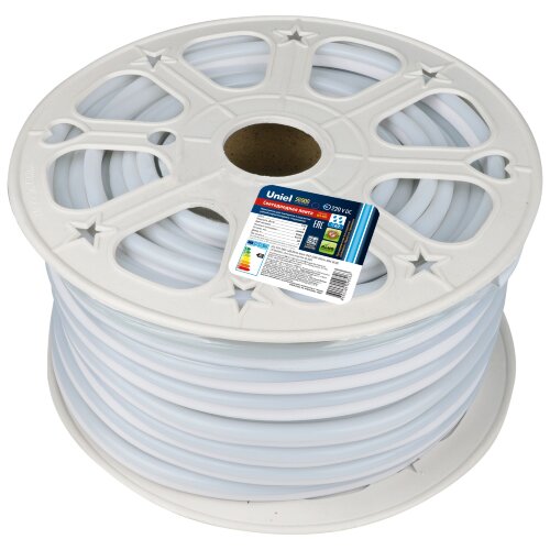 ULS-N21-2835-120LED-m-8mm-IP67-220V-8W-m-50M-BLUE Светодиодная гибкая герметичная лента, NEON, Бобина 50 м, Синий свет. - фото 1