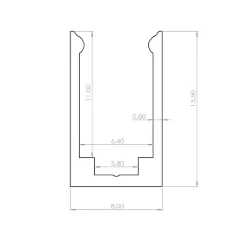 T0613 крепеж алюминиевый 6мм