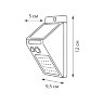 USL-F-262-PT120 SENSOR Садовый светильник на солнечной батарее, с датчиком движения, 25 светодиодов, Белый свет, 1x18650 Li-Io аккумулятор в-к, IP44, TM Uniel - фото 8