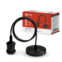 Патрон LOFT-Е27-R15BG со шнуром 1,5м черный графит IN HOME