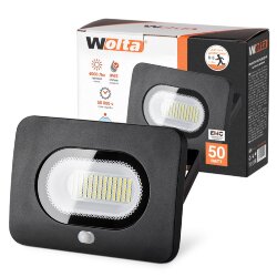 Светодиодный прожектор WOLTA WFL-50W/05s 50Вт 5700K IP65 с Датчиком