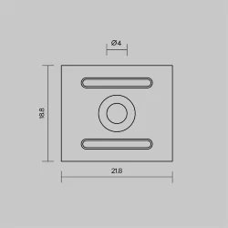 Комплект креплений (для профиля 27×20) 4 шт., ALM-2720-MT 642071 (Серебро)