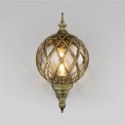 Уличный настенный светильник Sirius U черное золото IP44 Sirius U черное золото (025302)