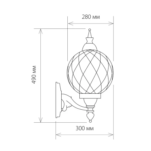 Уличный настенный светильник Sirius U черное золото IP44 Sirius U черное золото - фото 4