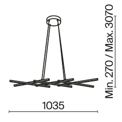 Подвесной светильник Halo 2600-3500К 40Вт (Латунь)