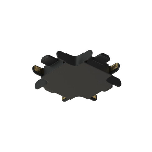 Соединитель X-образный для треков Air, серия Base, пластик, чёрный. Фото 3