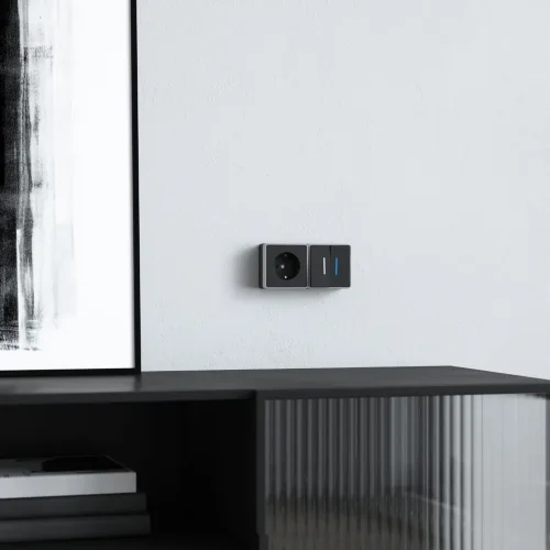 Розетка с заземлением и шторками Gallant черный с серебром W5071134 W5071134 - фото 3