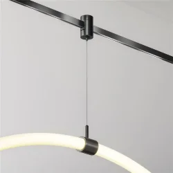 Коннектор с тросовым подвесом Tau в шинопровод Flarity черный (Черный)