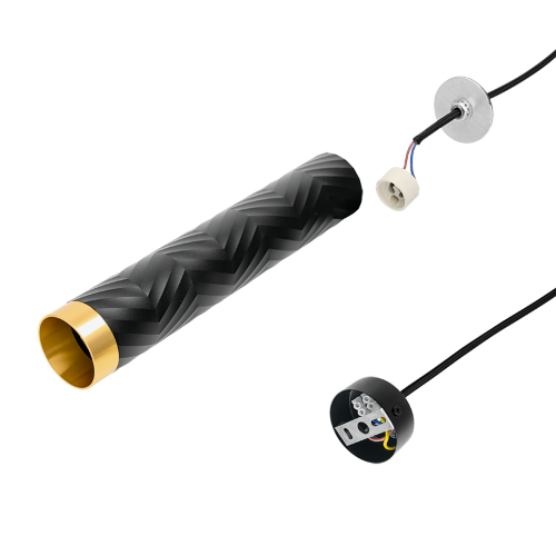 Светильник WOLTA WSL-GU10/P09BG под лампу GU10 Черный / Золотой LINEA - фото 5.