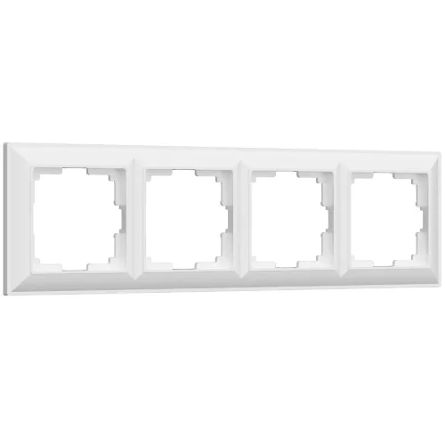 Рамка из пластика на 4 поста Fiore белый W0042201 - фото