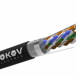 Кабель витая пара SF/UTP 4х2х24AWG (0.52мм) кат.5E PE Fluke tested (м) PRO TOKOV ELECTRIC TKP-C05-SF/UTP-42-5E-305-OD