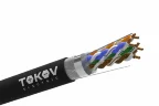 Кабель витая пара SF/UTP 4х2х24AWG(0.52мм) кат.5E outdoor Fluke tested 305м (м) PRO TOKOV ELECTRIC TKP-C05-SF/UTP-42-5E-305-OD - фото