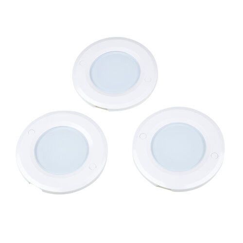 ULM-F40-6W-4200K-DIM SENSOR IP20 WHITE Светильник светодиодный накладной, ультратонкий с бесконтактным выключателем, диммер, набор из 3-х шт, Круглый, D85х6.5мм, 255Lm, Белый - фото 1