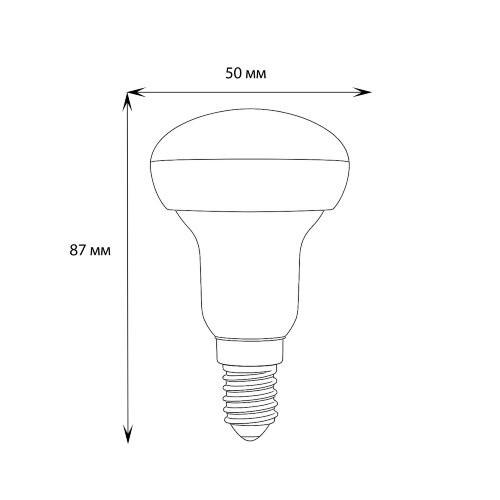 LED-R50-7W-WW-E14-FR-NR Лампа светодиодная, Форма Рефлектор, матовая, Серия Norma, Теплый белый свет 3000K, Картон - фото 6