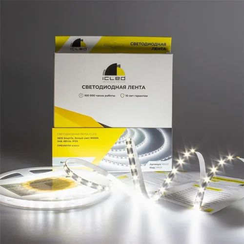 Светодиодная лента Class Premium, 2835, 64 led/m, white, 24V, IP33, RN01 - фото I