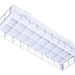 Накладной светодиодный светильник для спортзалов с защитной решеткой 40 Вт IP65 650х250х95 мм 3000К Опал